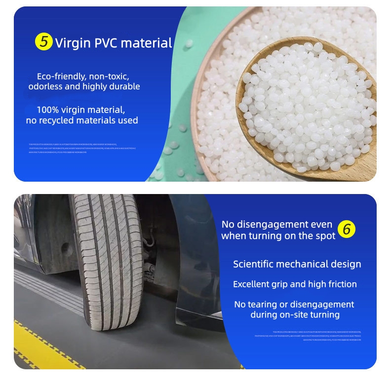 PVC material used in interlocking industrial floor